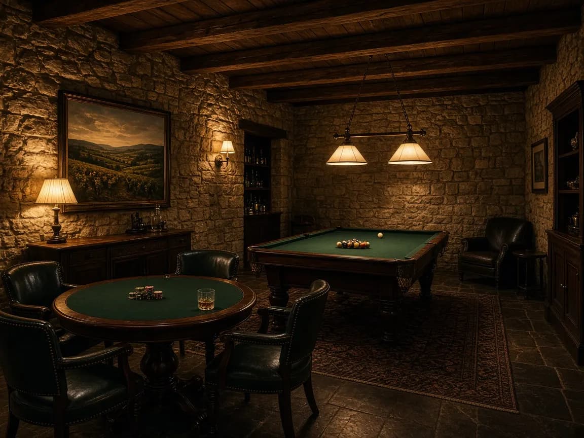Salón íntimo de entretenimiento en Casa Altamira