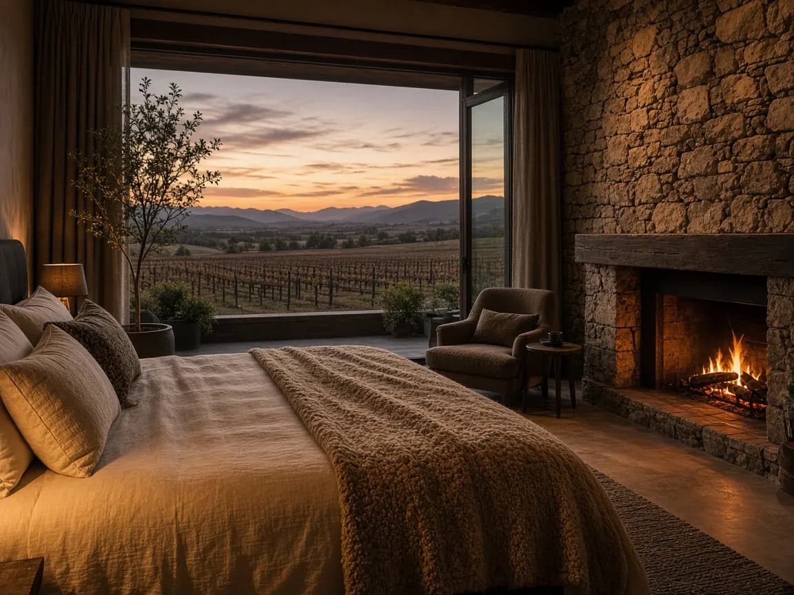Suite horizon con chimenea en Casa Altamira
