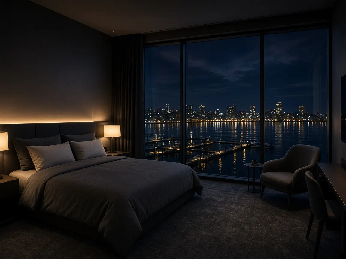 Habitación con vista al dique en Mirador Dock